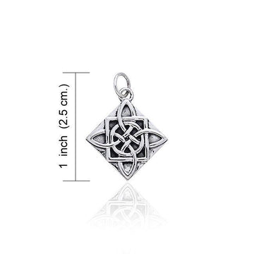 Celtic Knotwork Four Point Quaternary Knot Silver Charm TCM100 - Jewelry